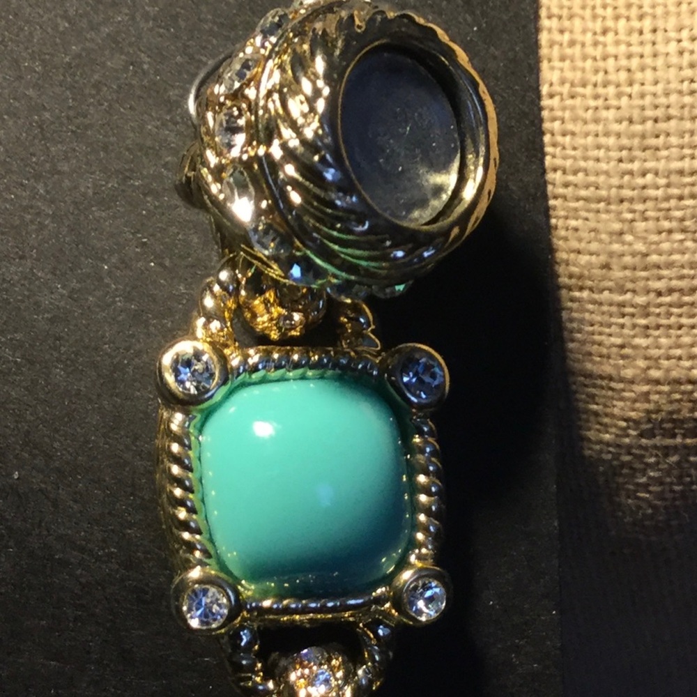 Italian Turquoise Cabochon station bracelet - Picture 5 of 5